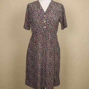Lake Flower Floral Button-Up Dress Size SMALL
